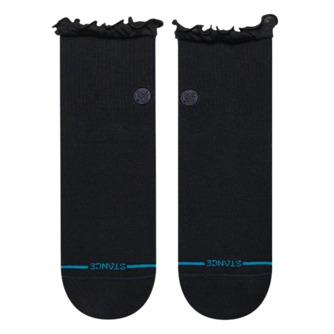 Stance Womens Ruffle Icon Quarter Socks - Black - Womens Crew Length Socks by Stance