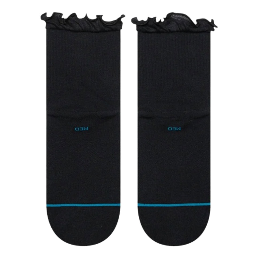 Stance Womens Ruffle Icon Quarter Socks - Black - Womens Crew Length Socks by Stance