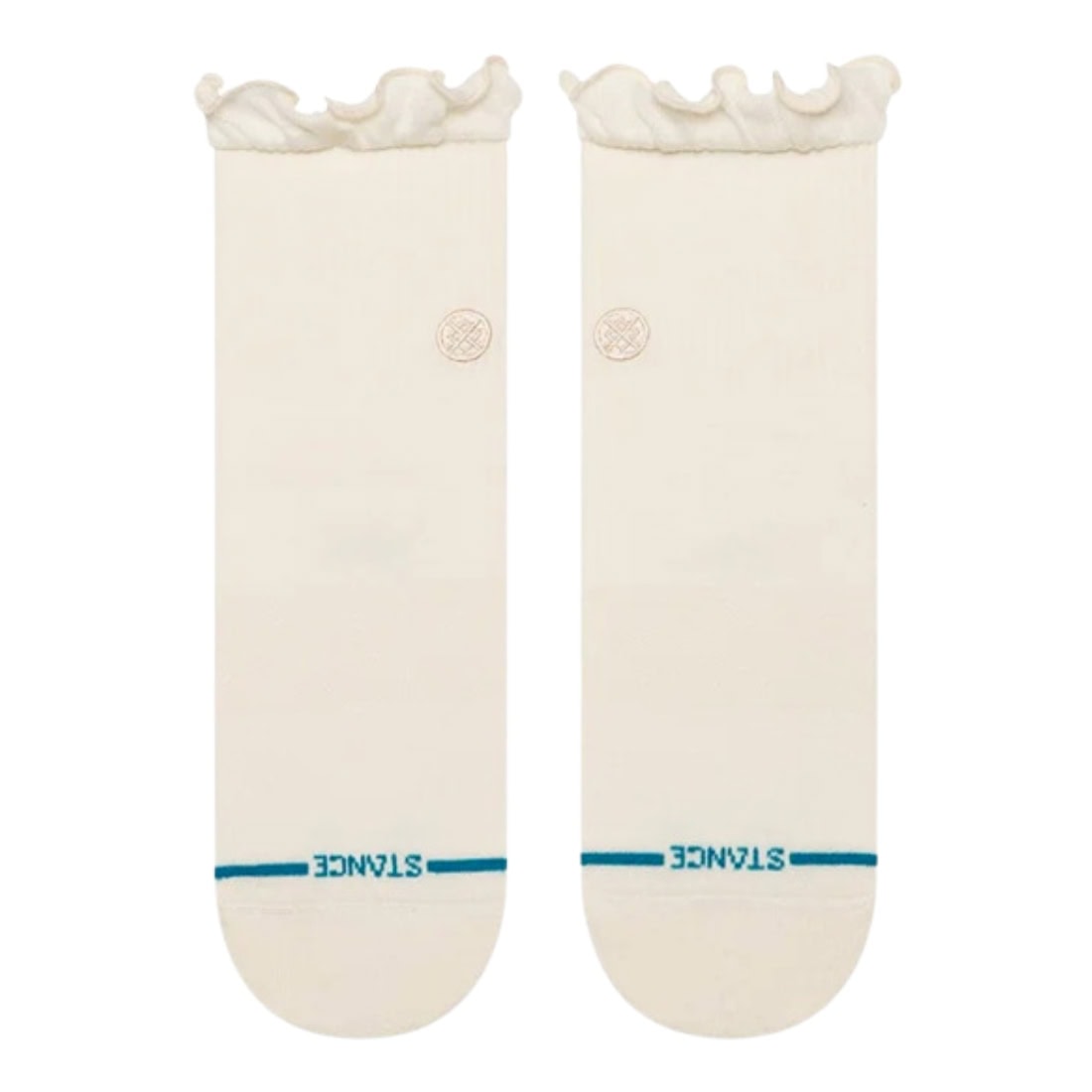 Stance Womens Ruffle Icon Quarter Socks - Ivory - Womens Crew Length Socks by Stance