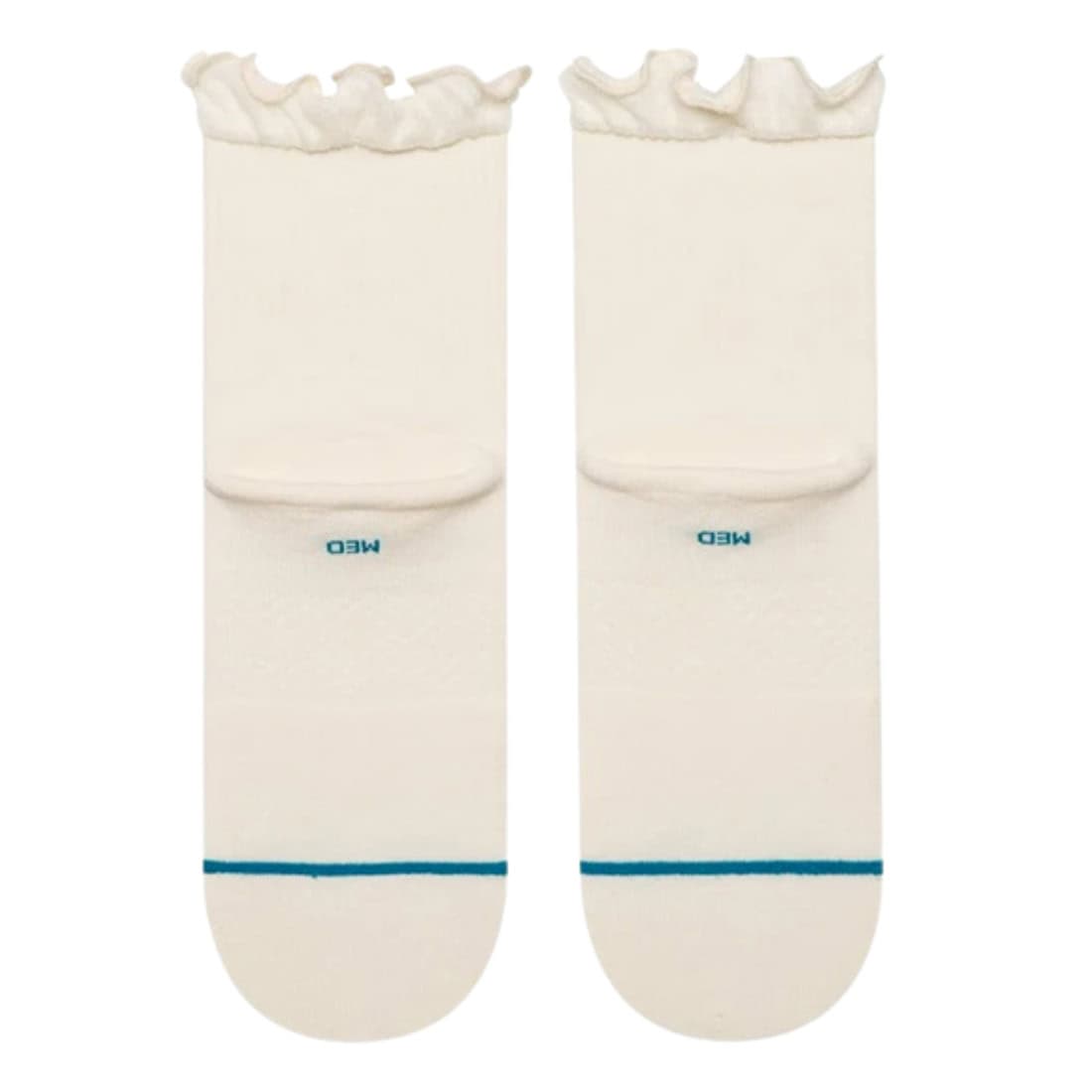 Stance Womens Ruffle Icon Quarter Socks - Ivory - Womens Crew Length Socks by Stance