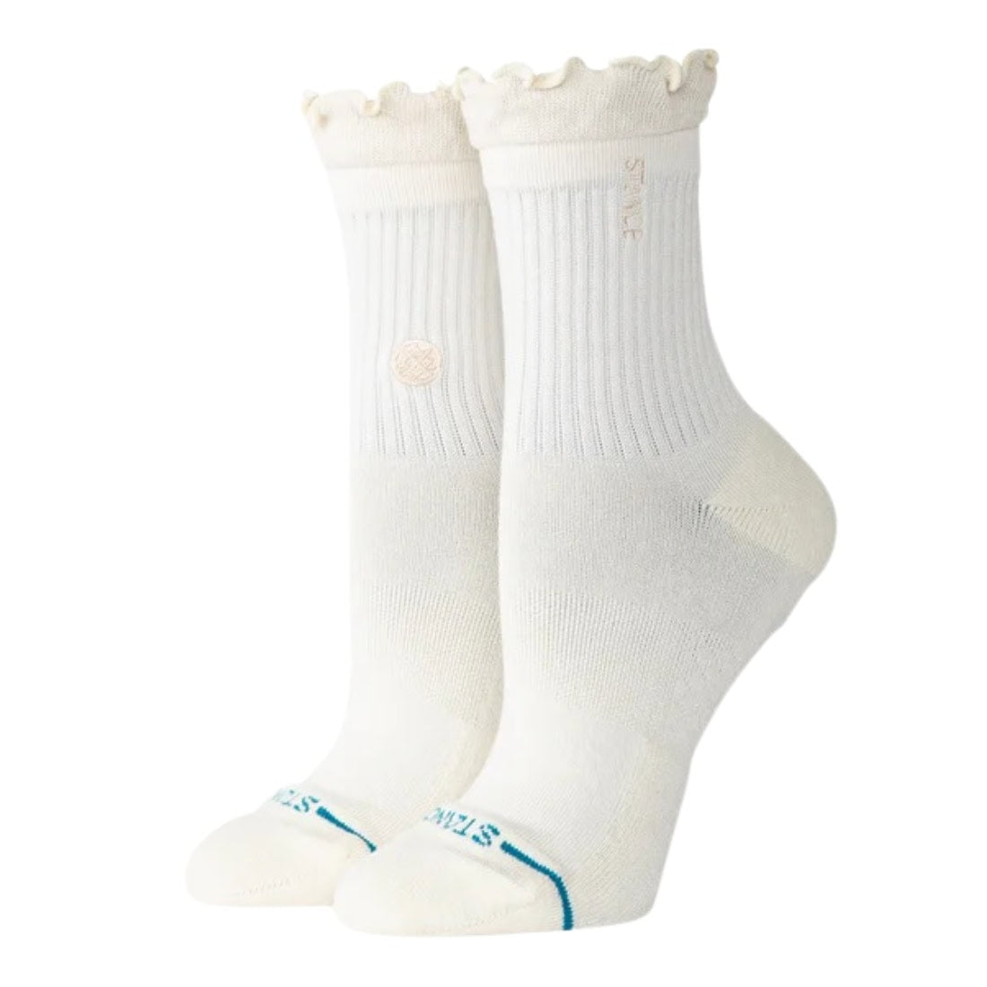 Stance Womens Ruffle Quarter Socks - Canvas - Womens Crew Length Socks by Stance M (UK6-8.5)