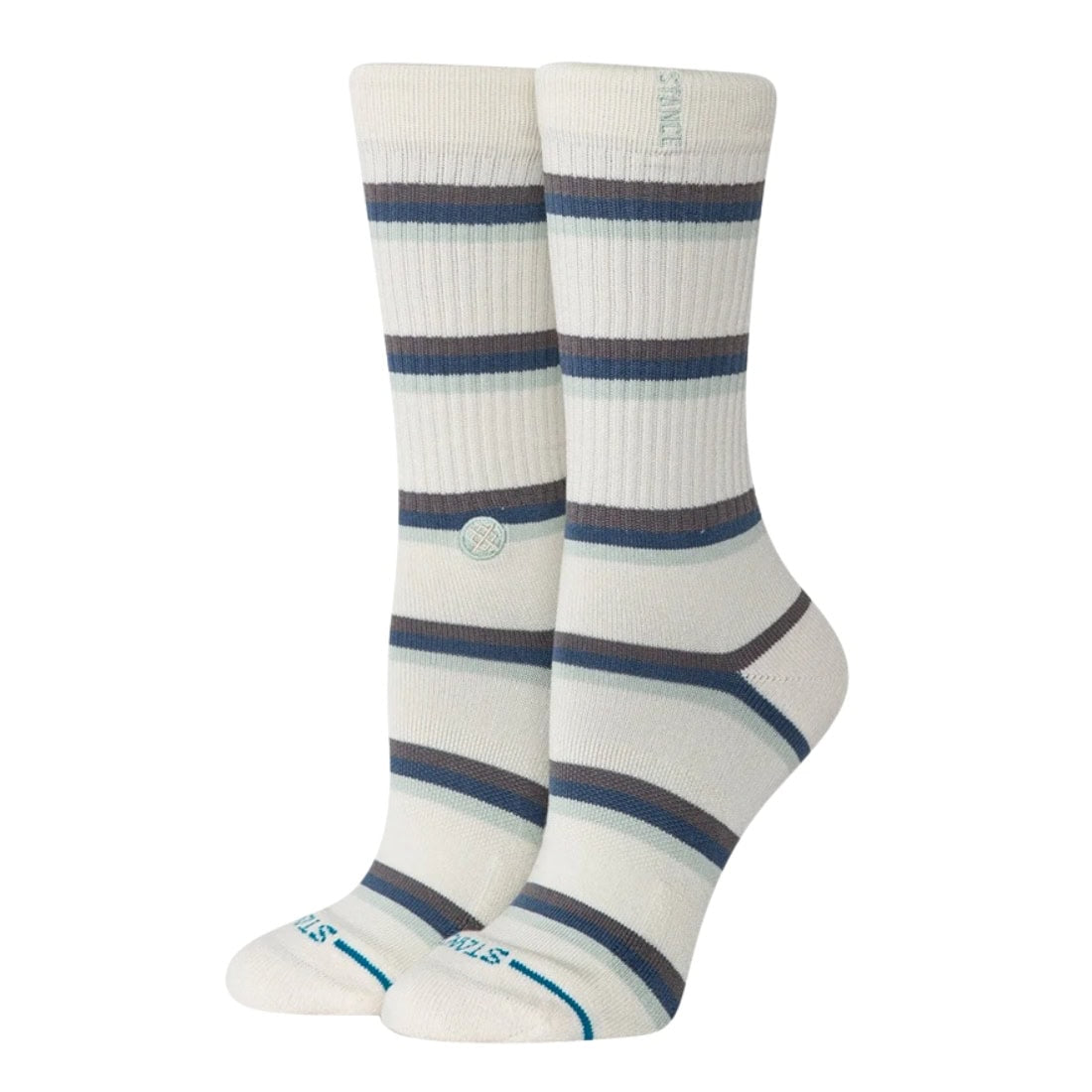 Stance Womens Strata Crew Socks - Ivory - Womens Crew Length Socks by Stance M (UK6-8.5)