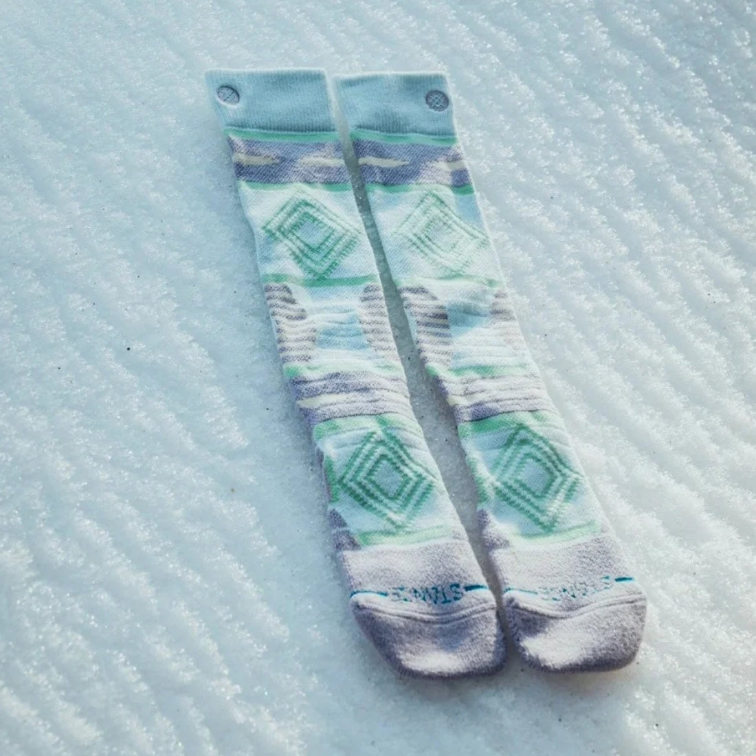 Stance Womens Temple Mid Poly Snow Socks - Sage - Womens Snowboard/Ski Socks by Stance