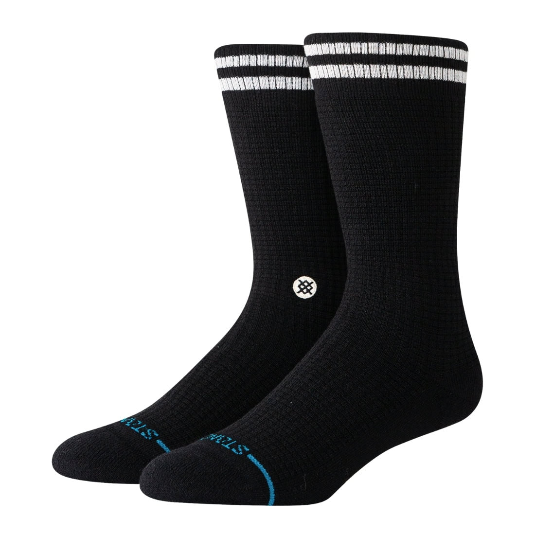 Stance Womens Waffles N Butter Crew Socks - Black - Womens Crew Length Socks by Stance