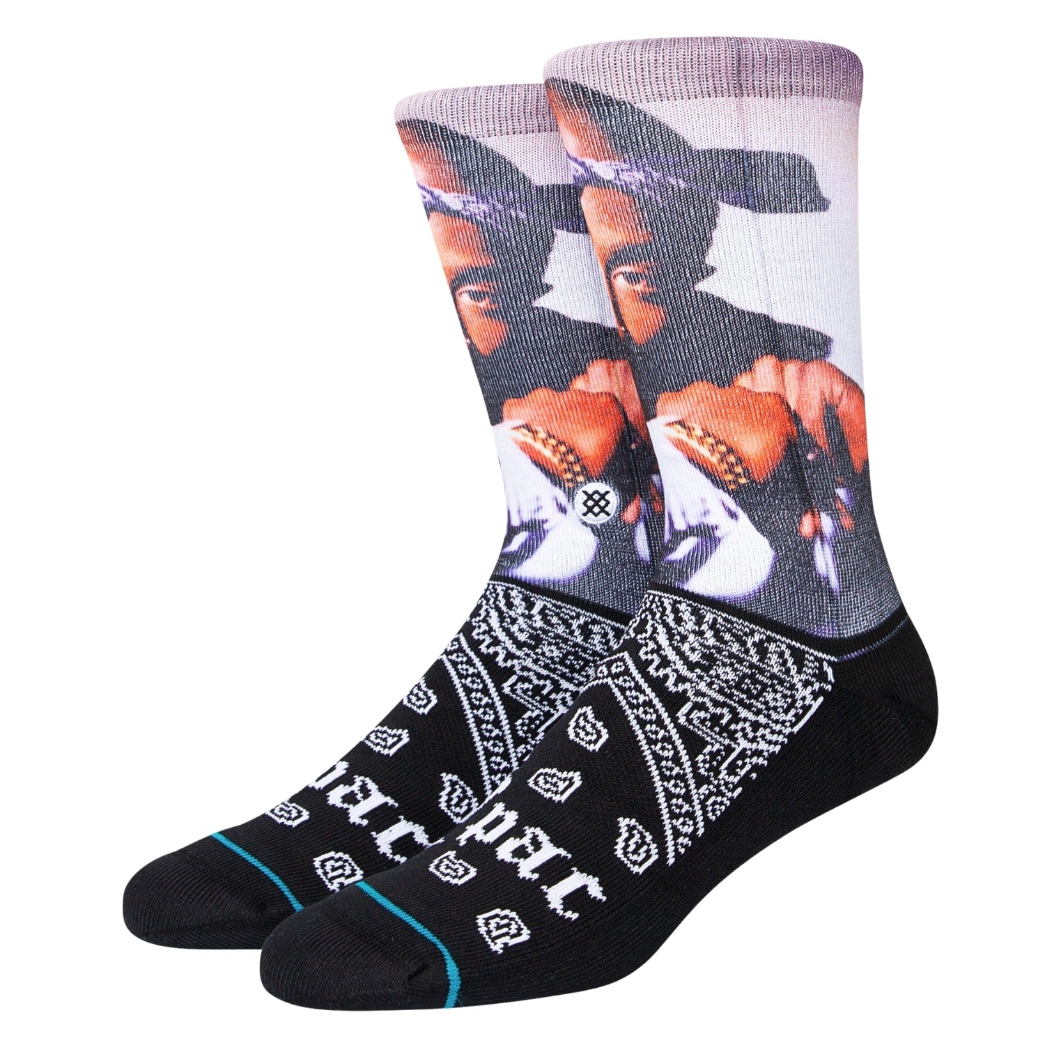 Stance X 2Pac Makaveli Socks - Black - Unisex Crew Length Socks by Stance M (UK5-7.5)
