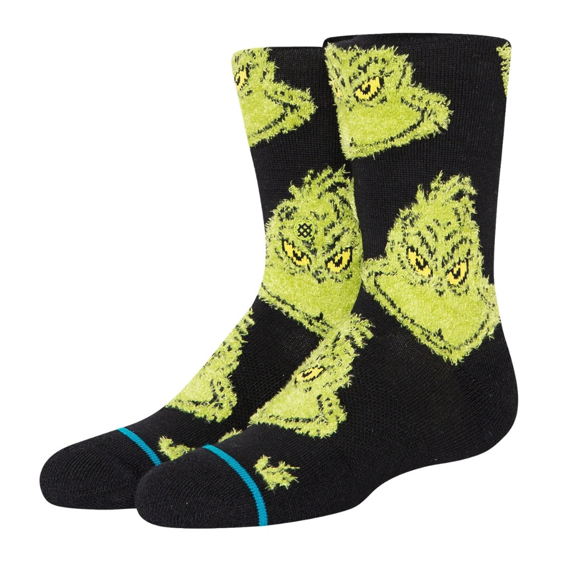 Stance x Grinch Kids Mean One Crew Socks - Black - Kids Crew Length Socks by Stance