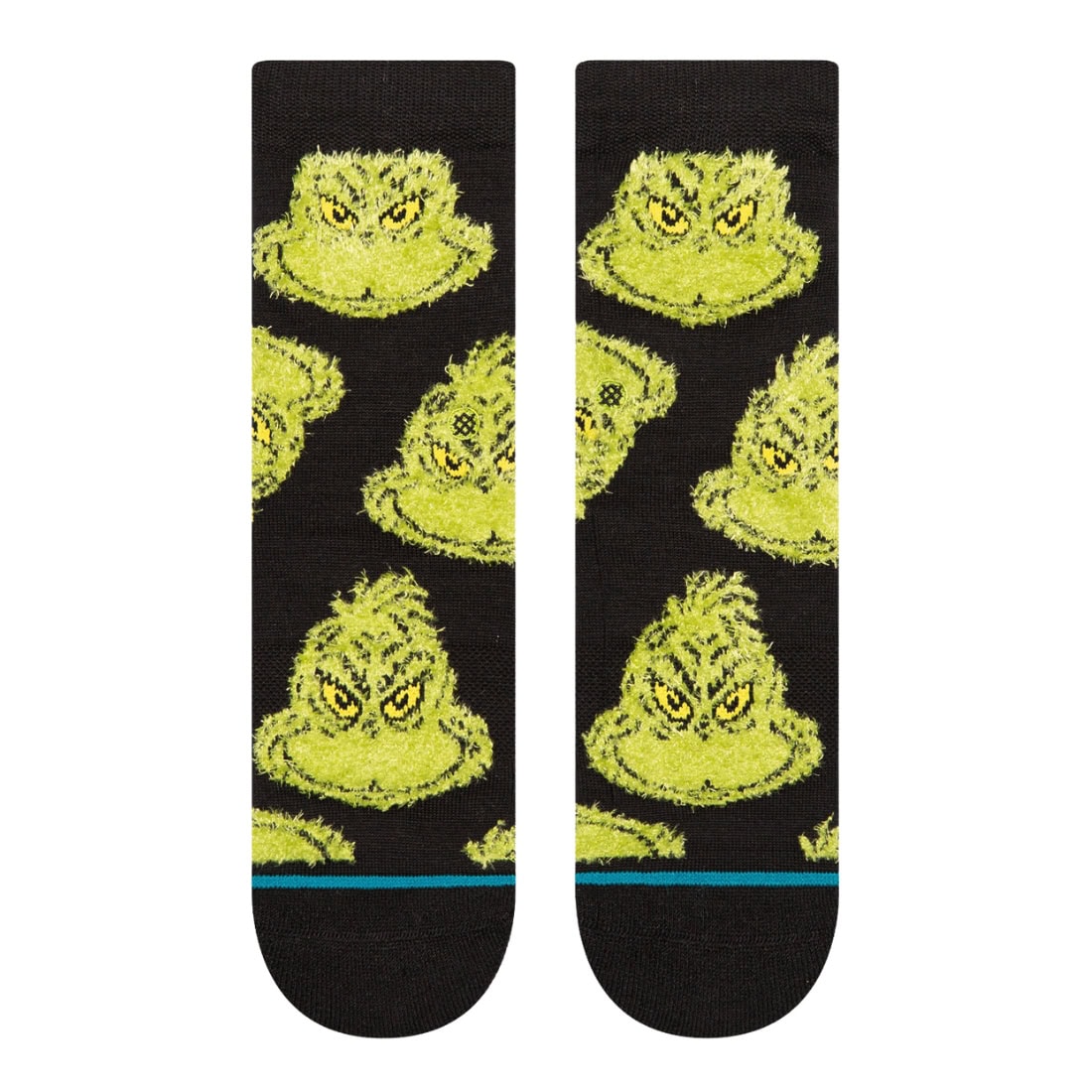 Stance x Grinch Kids Mean One Crew Socks - Black - Kids Crew Length Socks by Stance