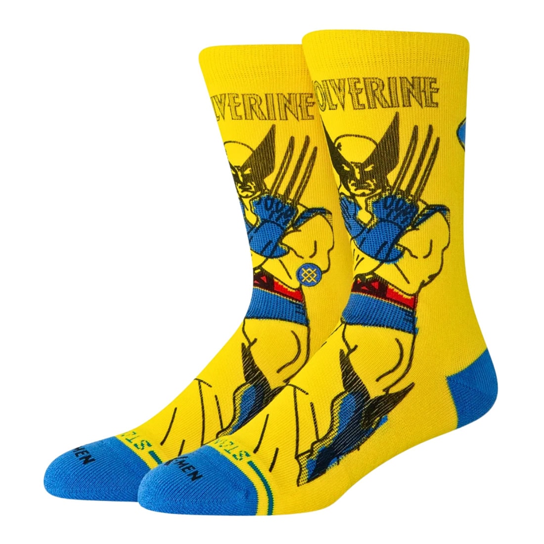 Stance x Marvel Wolverine Crew Socks - Yellow - Unisex Crew Length Socks by Stance