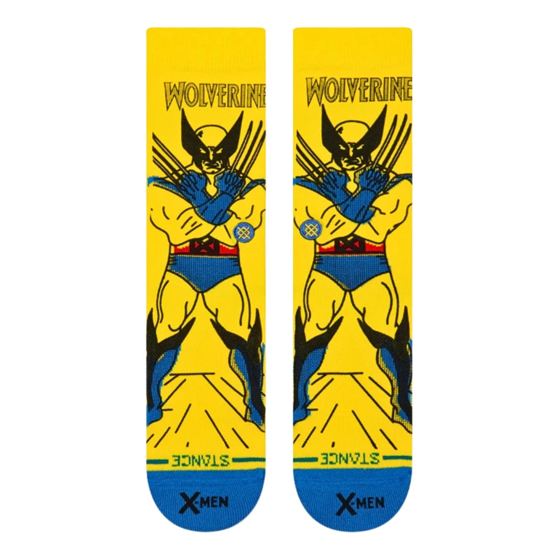 Stance x Marvel Wolverine Crew Socks - Yellow - Unisex Crew Length Socks by Stance