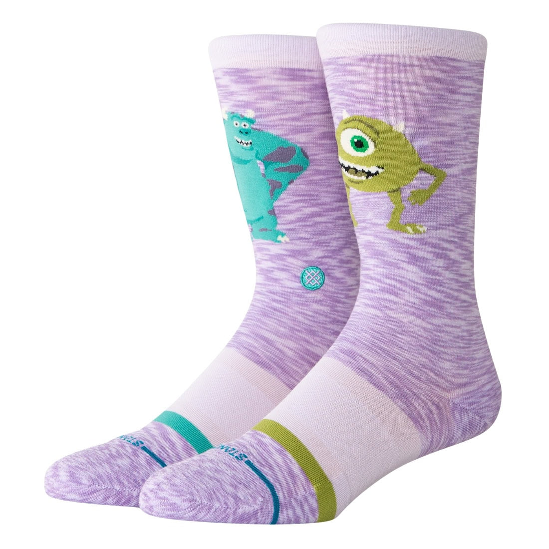 Stance X Monsters Inc Scare Floor Socks - Lavender - Unisex Crew Length Socks by Stance