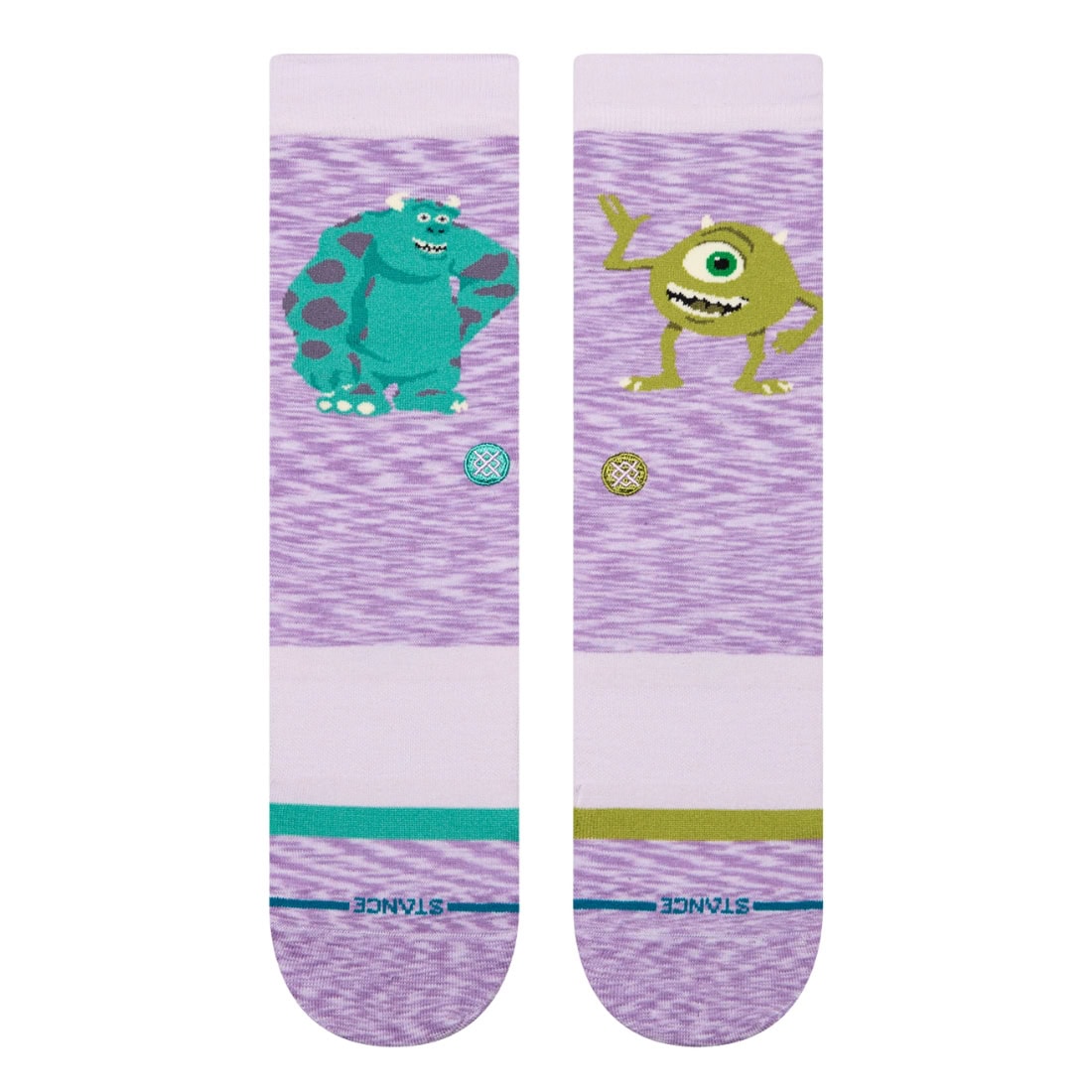 Stance X Monsters Inc Scare Floor Socks - Lavender - Unisex Crew Length Socks by Stance