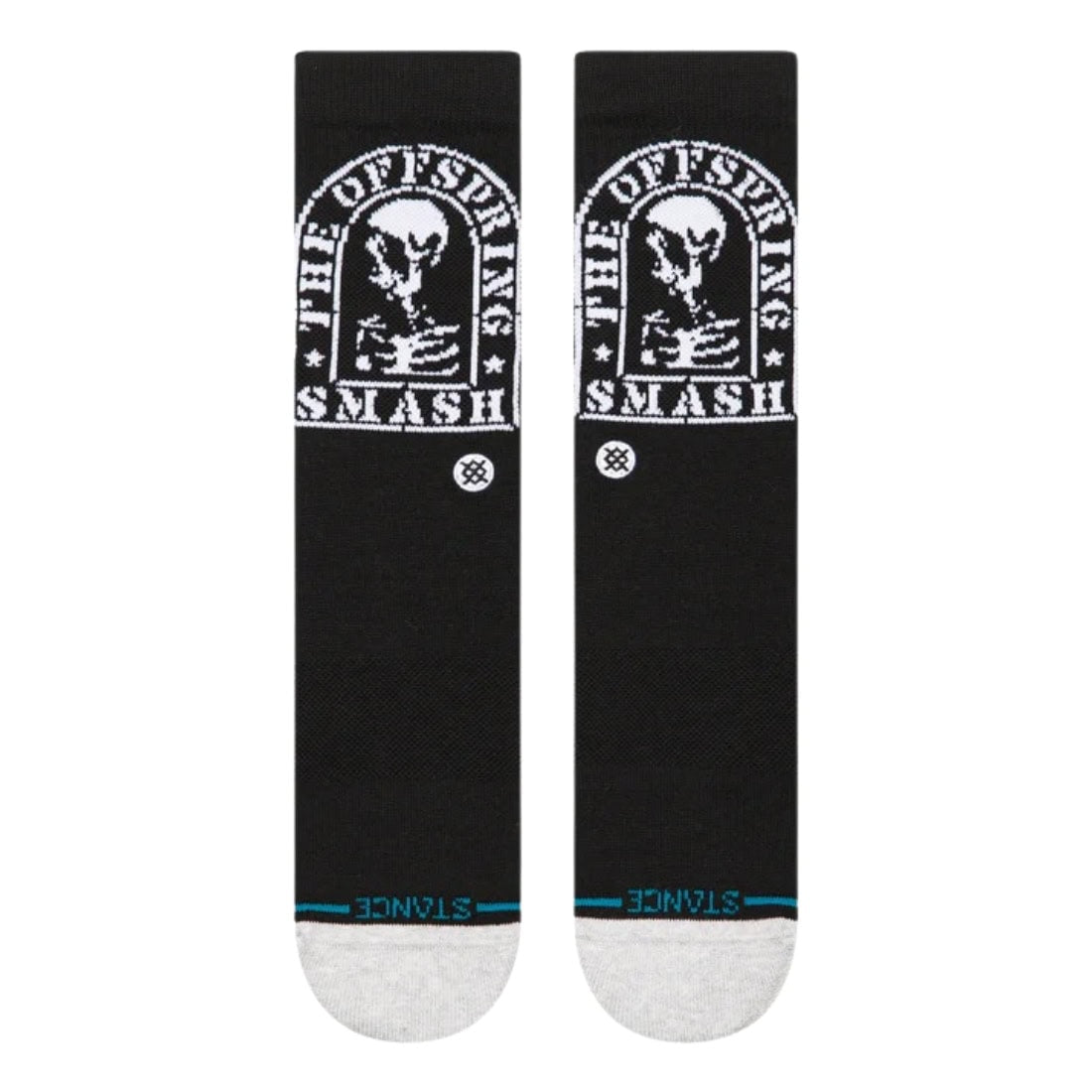 Stance x Offspring Smashed Crew Socks - Black - Unisex Crew Length Socks by Stance