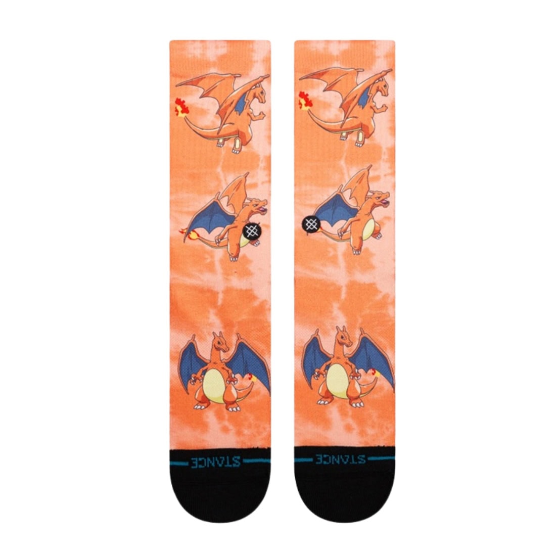 Stance x Pokemon Charizard AOP Crew Socks - Orange - Unisex Crew Length Socks by Stance