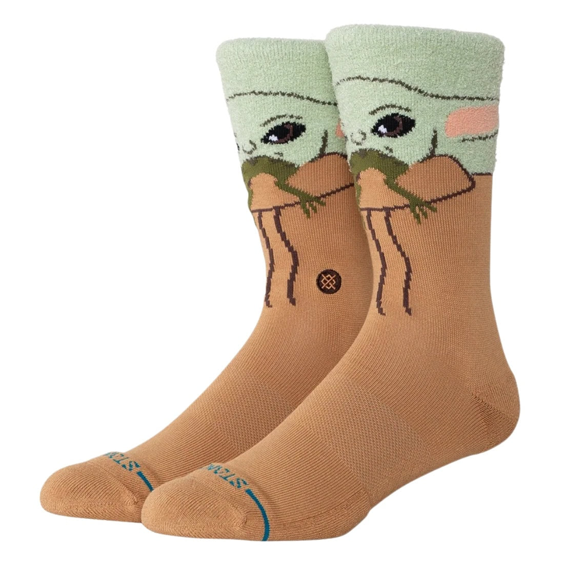Stance x Star Wars Grogu Hungry Crew Sock - Green - Unisex Crew Length Socks by Stance