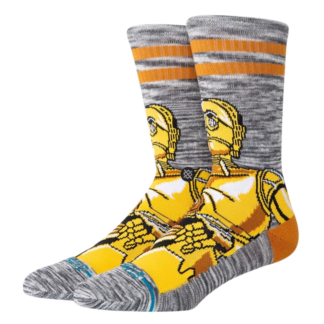 Stance x Star Wars C3PO Crew Socks - Gold - Unisex Crew Length Socks by Stance