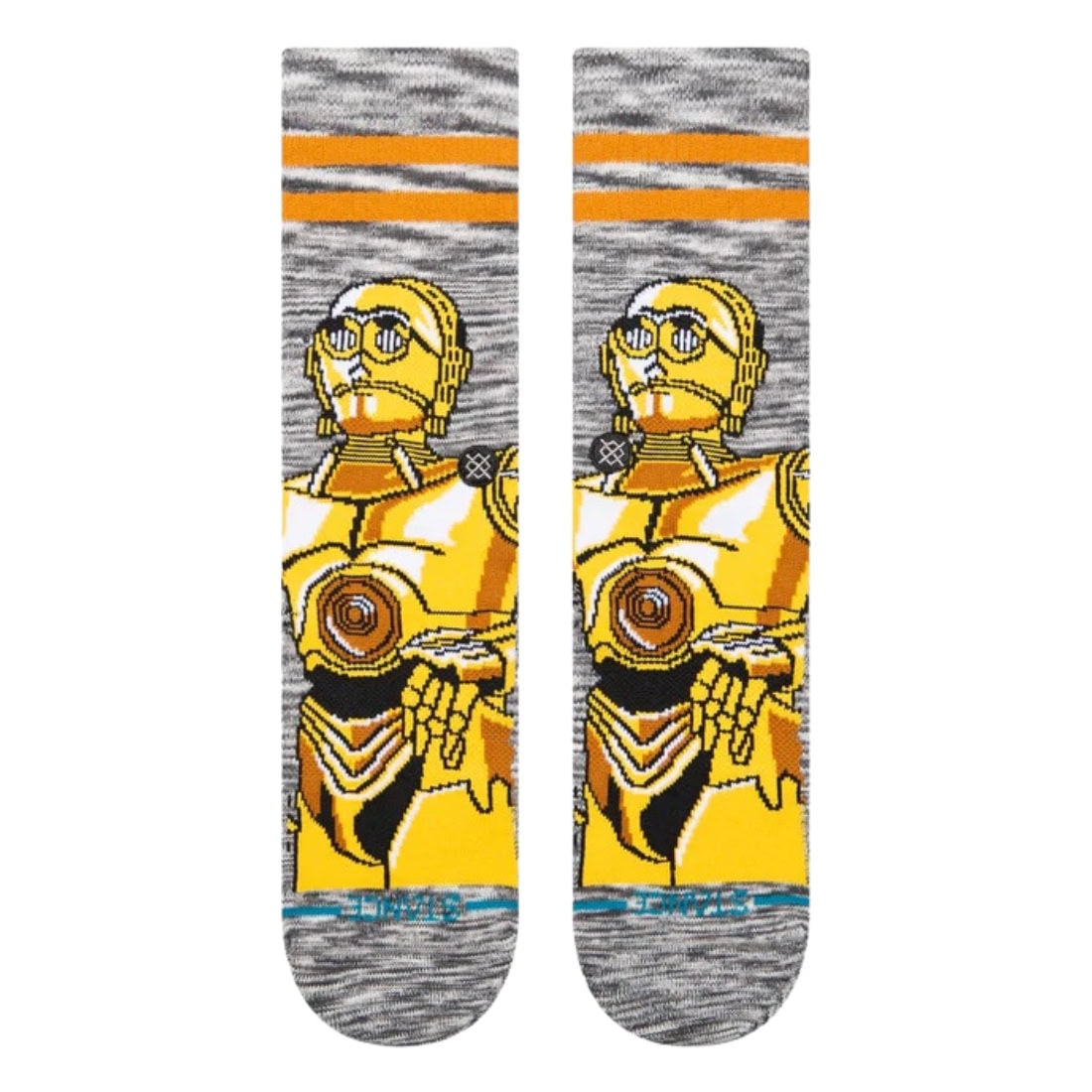 Stance x Star Wars C3PO Crew Socks - Gold - Unisex Crew Length Socks by Stance