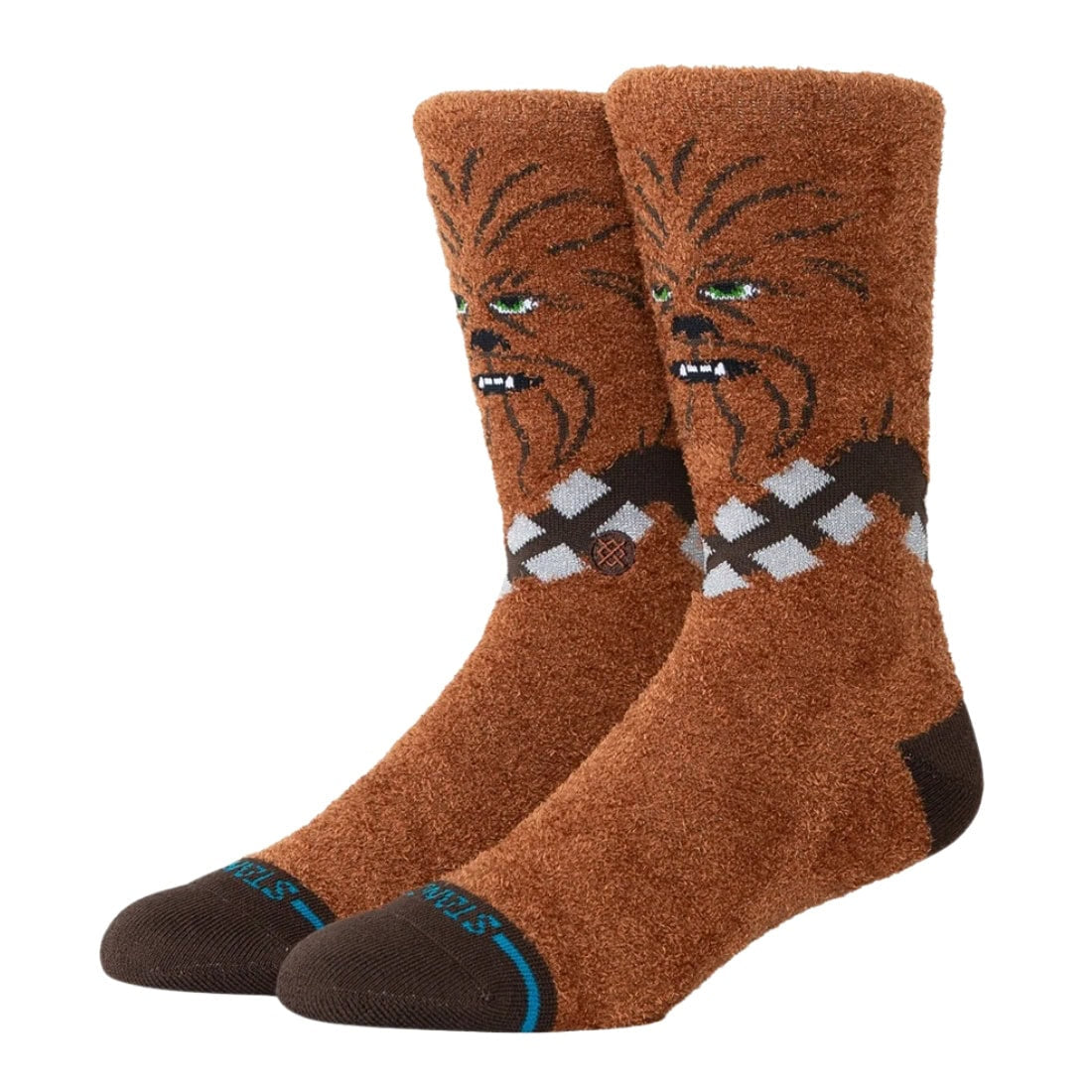 Stance x Star Wars Chewie Crew Sock - Brown - Unisex Crew Length Socks by Stance
