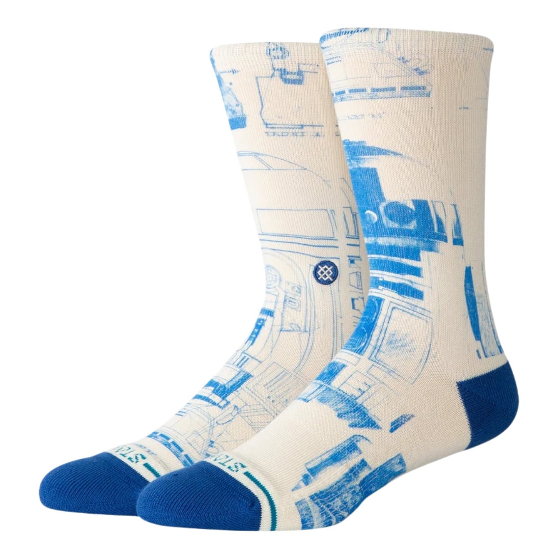 Stance x Star Wars R2D2 Crew Socks - Canvas - Unisex Crew Length Socks by Stance