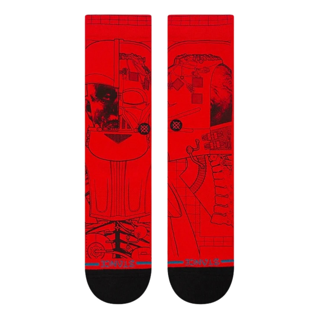 Stance x Star Wars Vader Crew Socks - Red - Unisex Crew Length Socks by Stance