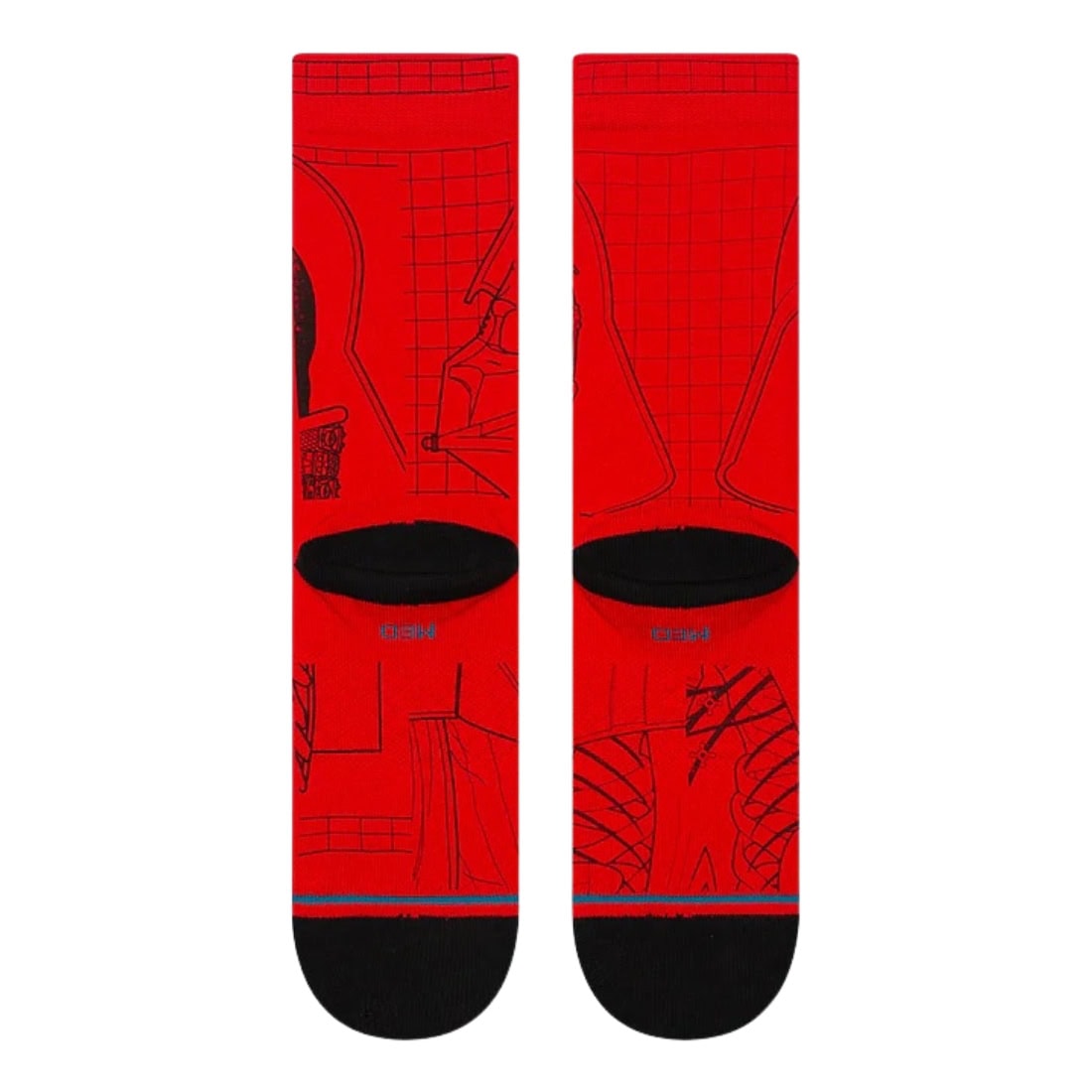 Stance x Star Wars Vader Crew Socks - Red - Unisex Crew Length Socks by Stance