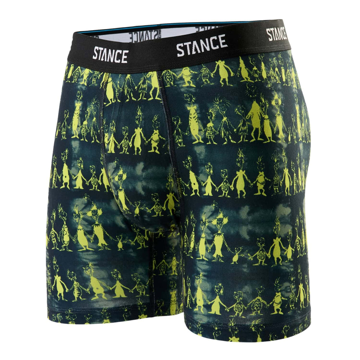 Stance X The Grinch Down In Whoville Poly Blend Boxer Brief - Black - Mens Boxer Briefs Underwear by Stance