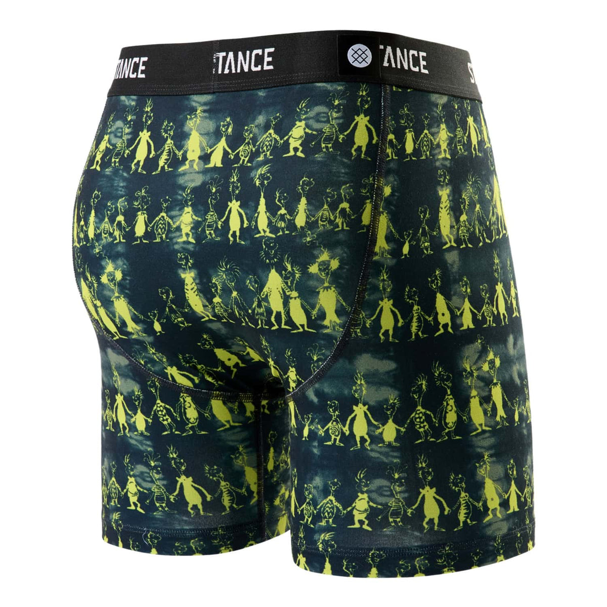 Stance X The Grinch Down In Whoville Poly Blend Boxer Brief - Black - Mens Boxer Briefs Underwear by Stance