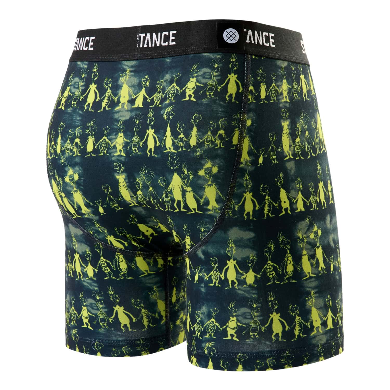 Stance x The Grinch Down In Whoville Poly Blend Boxer Brief - Black - Mens Boxer Briefs Underwear by Stance