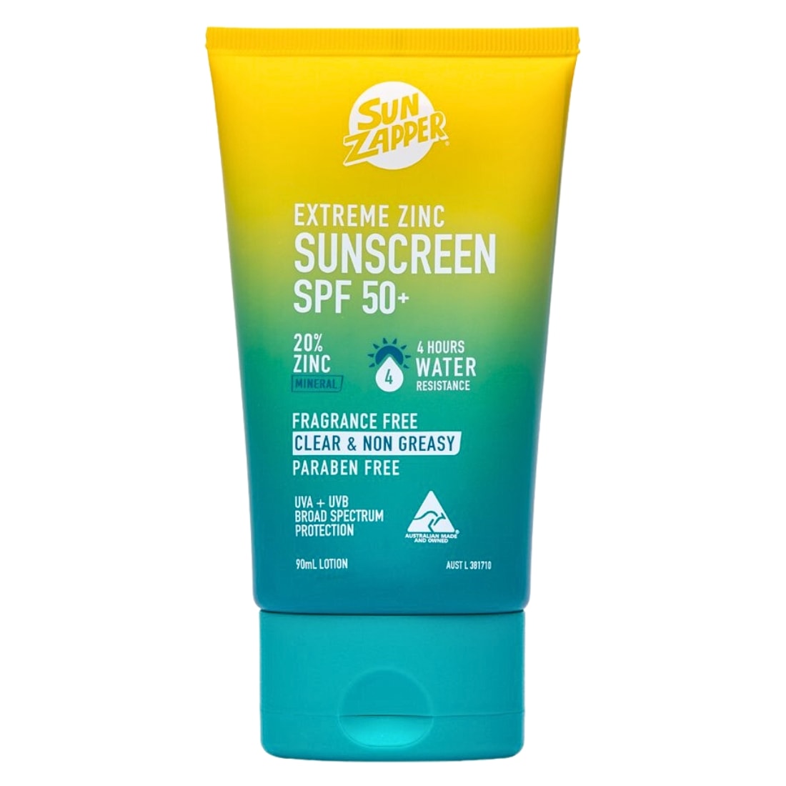 Sun Zapper Extreme Zinc Spf50+ Watersports Performance Sunscreen Lotion - Clear - Sunscreen by Sun Zapper 90ml