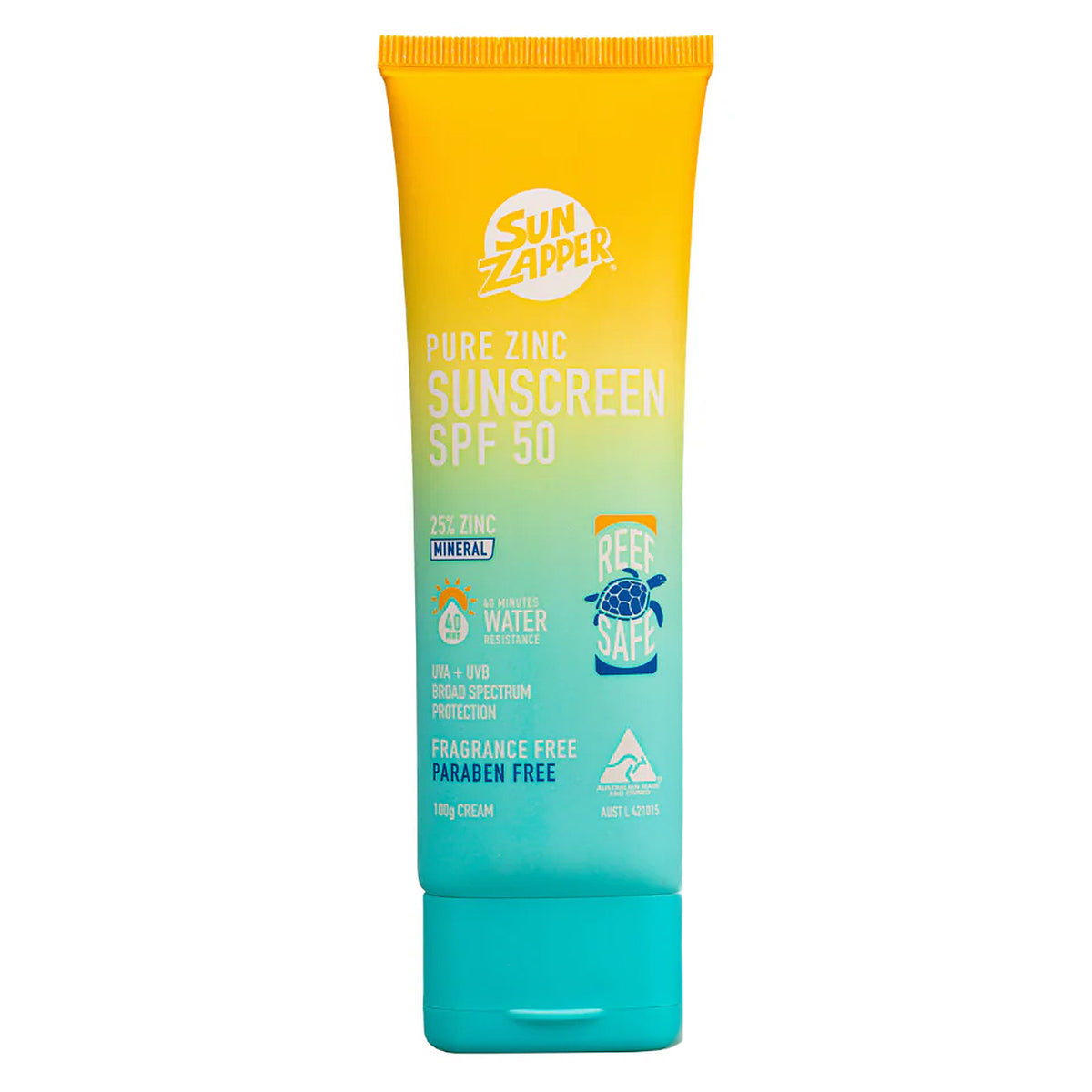 Sun Zapper Pure Zinc Reef Safe SPF50+ Sunscreen - Clear - Sunscreen by Sun Zapper 100g