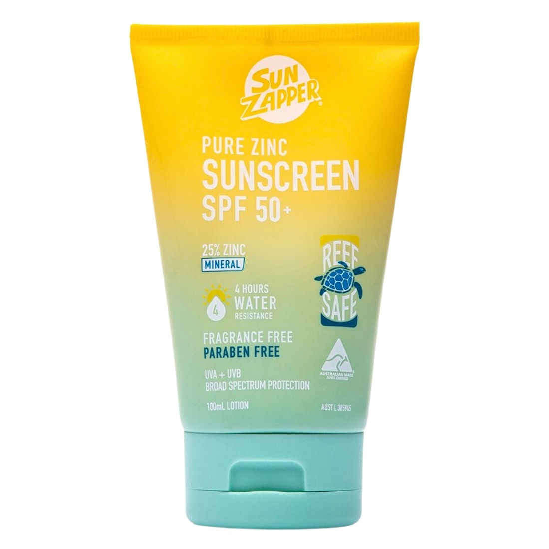 Sun Zapper Pure Zinc Spf50+ Reef Safe Sunscreen Lotion - Clear - Sunscreen by Sun Zapper 100ml