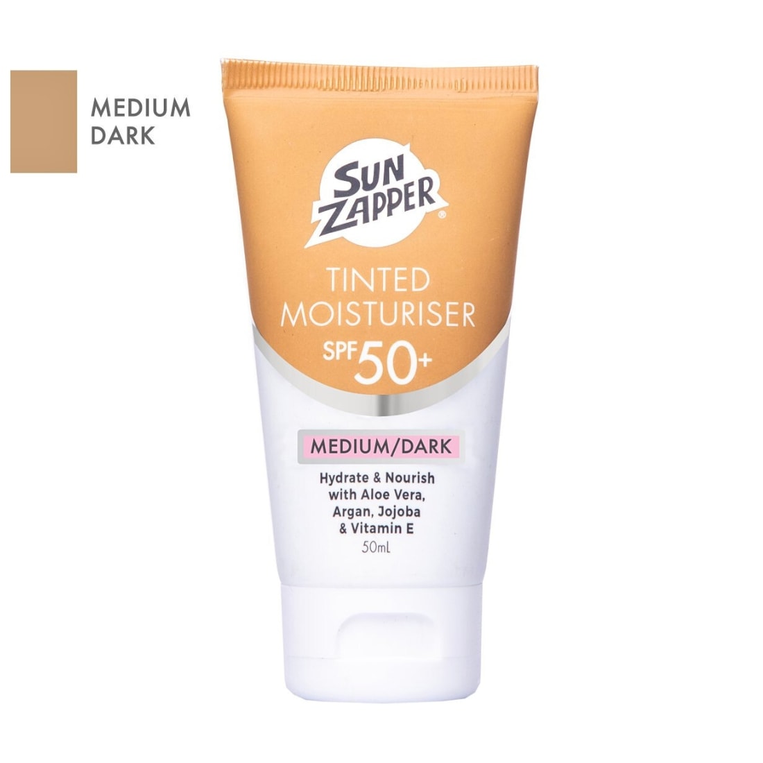 Sun Zapper Tinted Moisturiser Spf50+ Lotion - Medium/Dark - Sunscreen by Sun Zapper 50ml