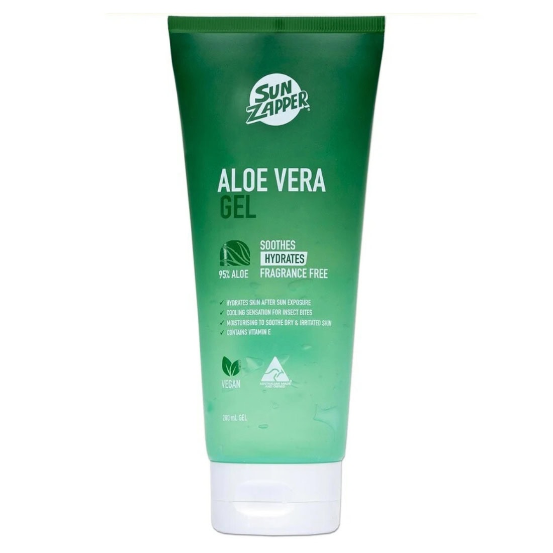 Sun Zapper Aloe Vera After Sun Gel 95% Aloe - Clear - After Sun by Sun Zapper 200ml