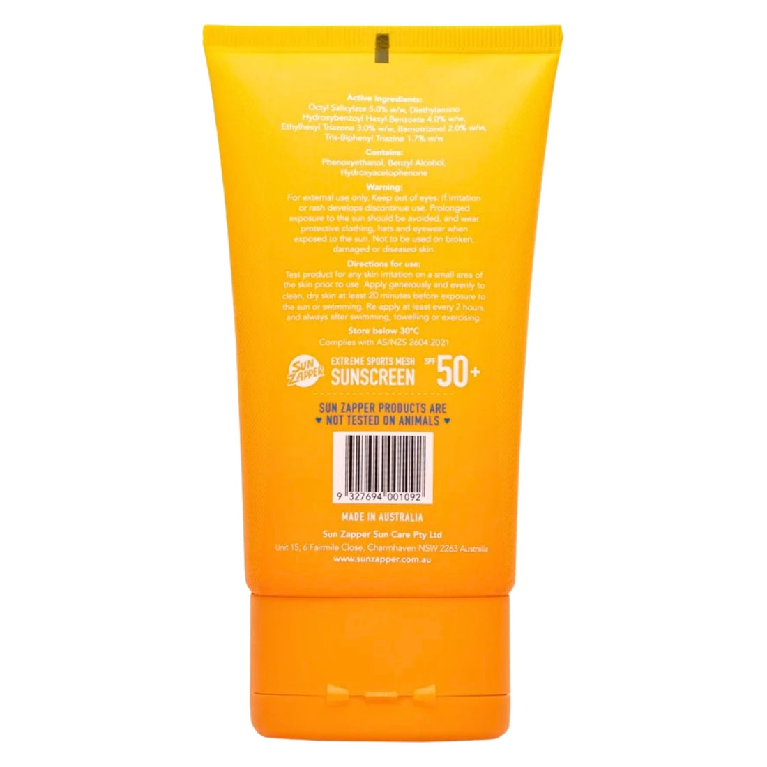 Sun Zapper Sports Mesh Extreme 4Hrs Waterproof Sunscreen - Clear - Sunscreen by Sun Zapper 90ml