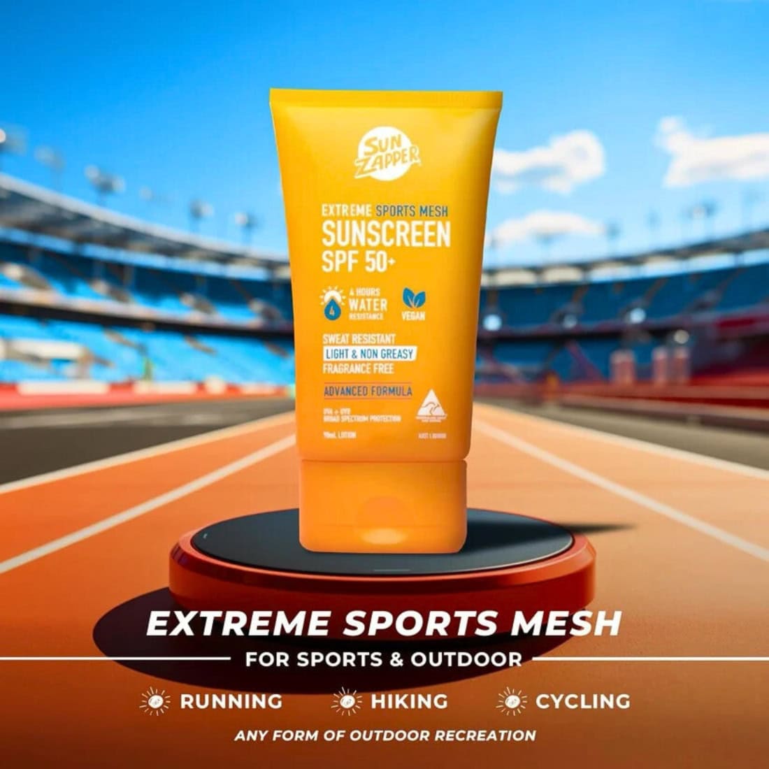 Sun Zapper Sports Mesh Extreme 4Hrs Waterproof Sunscreen - Clear - Sunscreen by Sun Zapper 90ml