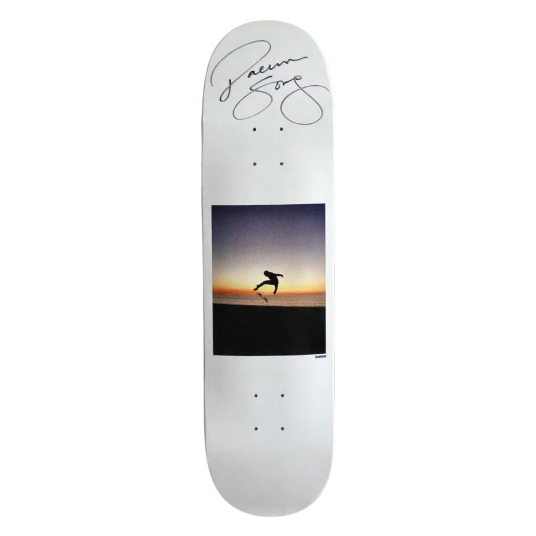 Thank You Skate Co. 8.25&quot; &#39;New Years Dae&#39; Hand Signed Daewon Song Skateboard Deck - White - Skateboard Deck by Thank You Skate Co. 8.25 inch