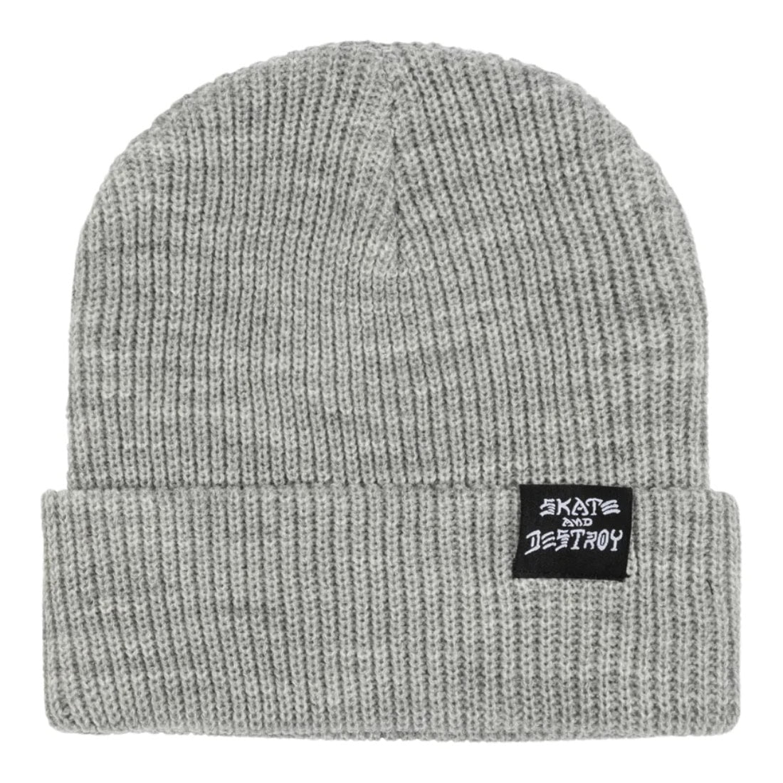 Thrasher Skategoat Skate And Destroy Beanie - Grey - Fold Beanie by Thrasher