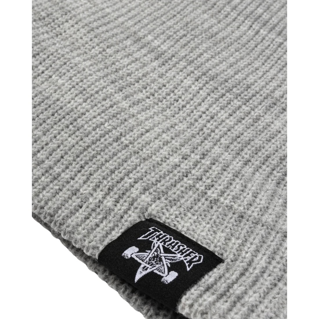 Thrasher Skategoat Skate And Destroy Beanie - Grey - Fold Beanie by Thrasher