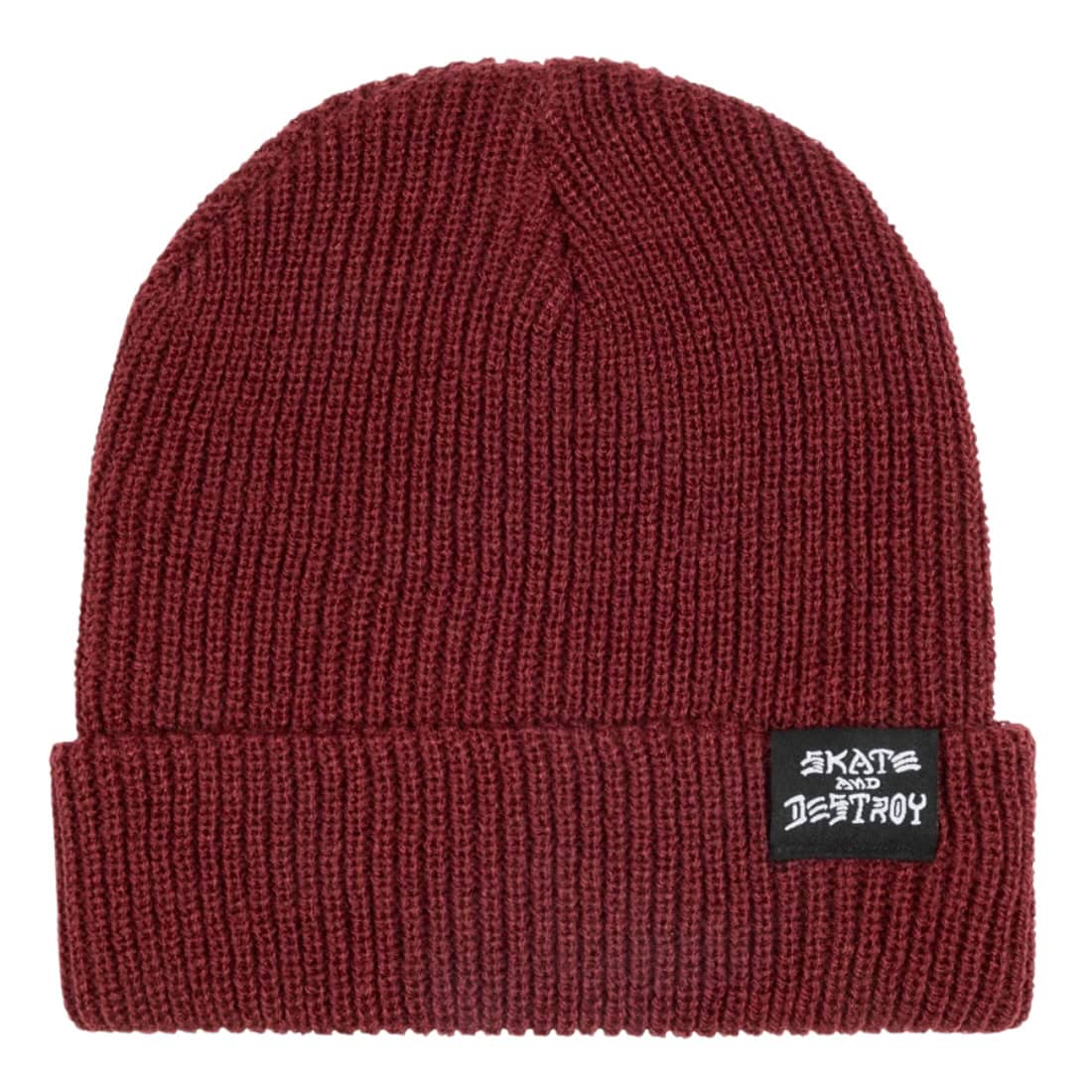 Thrasher Skategoat Skate And Destroy Beanie - Maroon - Fold Beanie by Thrasher