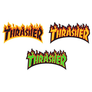 Thrasher Thrasher Flame Logo Large Bumper Sticker - Assorted - Gifts for Skateboarders by Thrasher