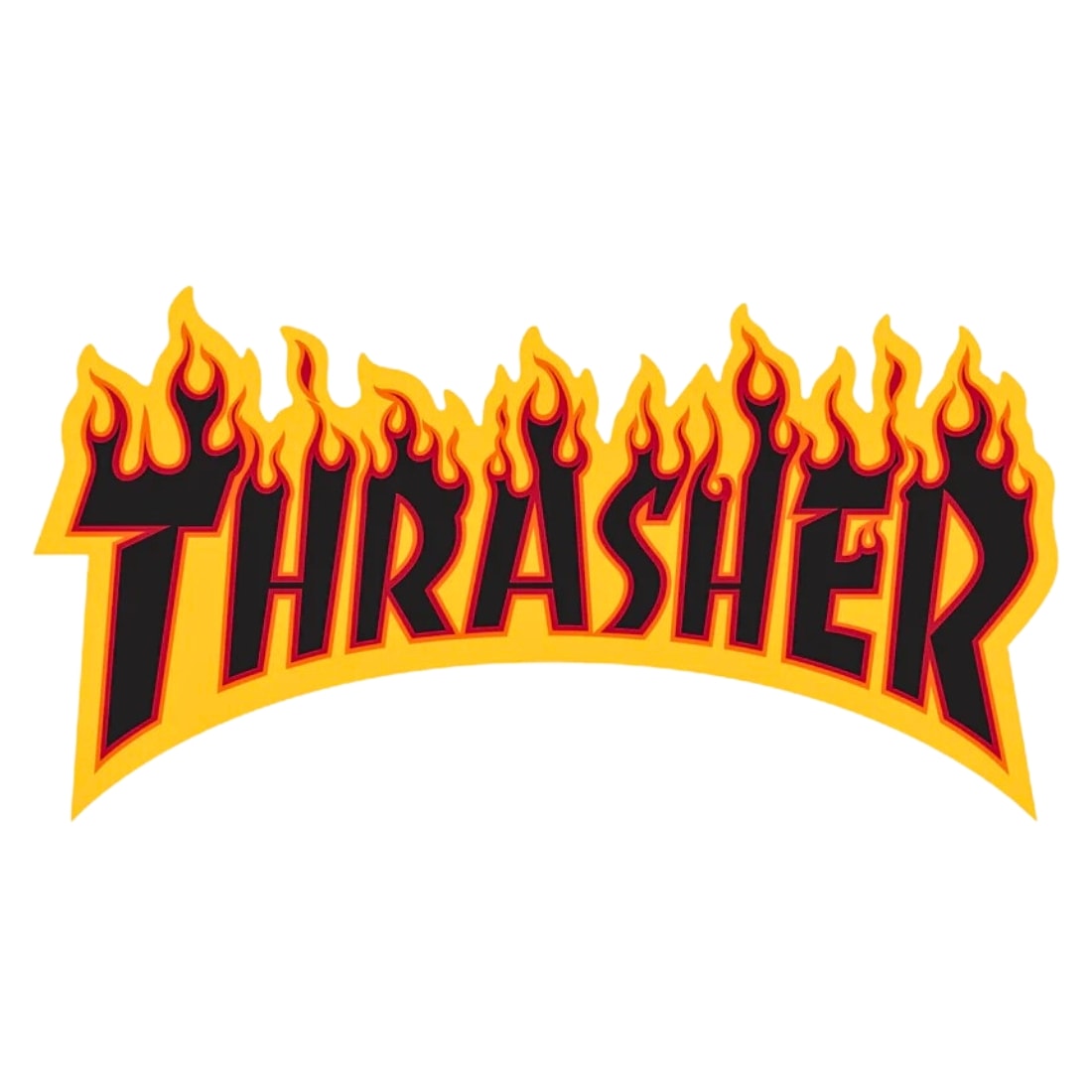 Thrasher Thrasher Flame Logo Large Bumper Sticker - Assorted - Gifts for Skateboarders by Thrasher