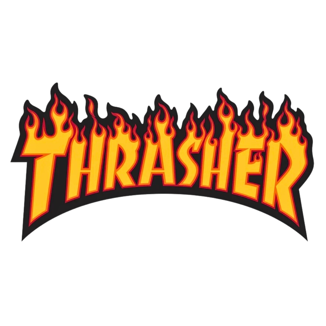 Thrasher Thrasher Flame Logo Large Bumper Sticker - Assorted - Gifts for Skateboarders by Thrasher