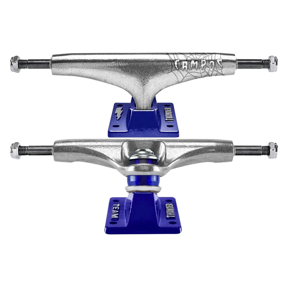 Thunder 148 Team Joseph Campos Menace Inverted Skateboard Trucks (Pair) - Polished/Blue - Skateboard Trucks by Thunder 148mm