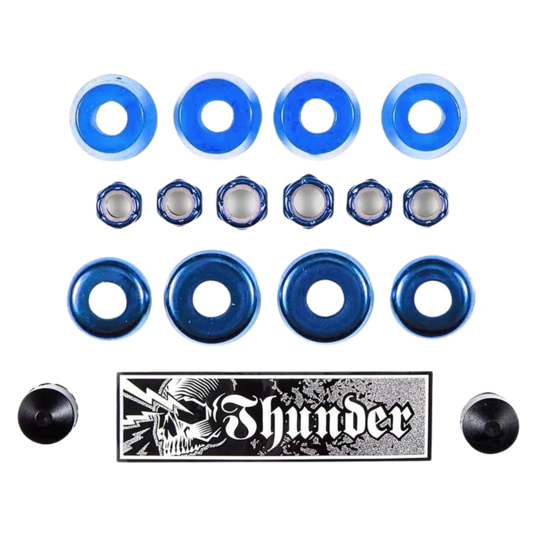Thunder 95 Duro Rebuild Kit (Bushings/Nuts/Pivot Cup/Washers) - Blue - Skateboard Bushings by Thunder