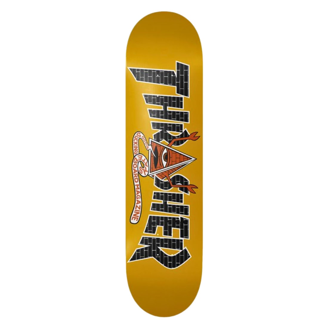 Toy Machine x Thrasher 8.5&quot; Pyramid Sect Skateboard Deck - Yellow - Skateboard Deck by Toy Machine 8.5 inch