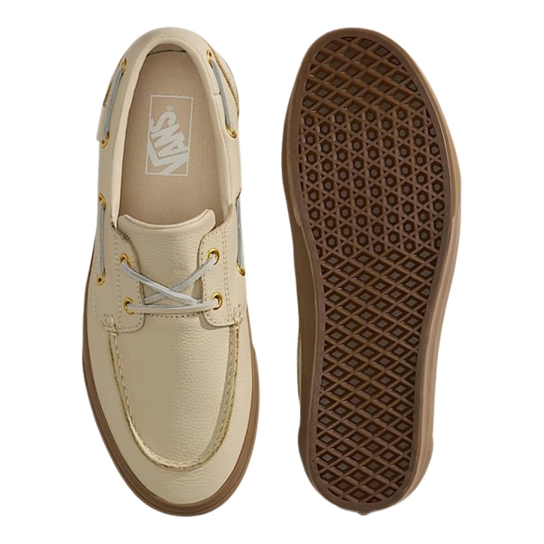 Vans 2-Eyelet Boat Shoe - Leather Tan - Mens Casual Shoes by Vans