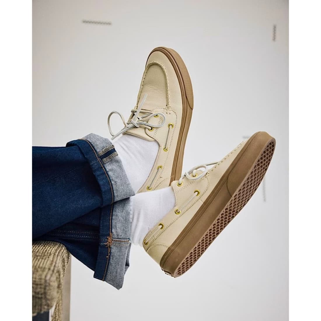 Vans 2-Eyelet Boat Shoe - Leather Tan - Mens Casual Shoes by Vans
