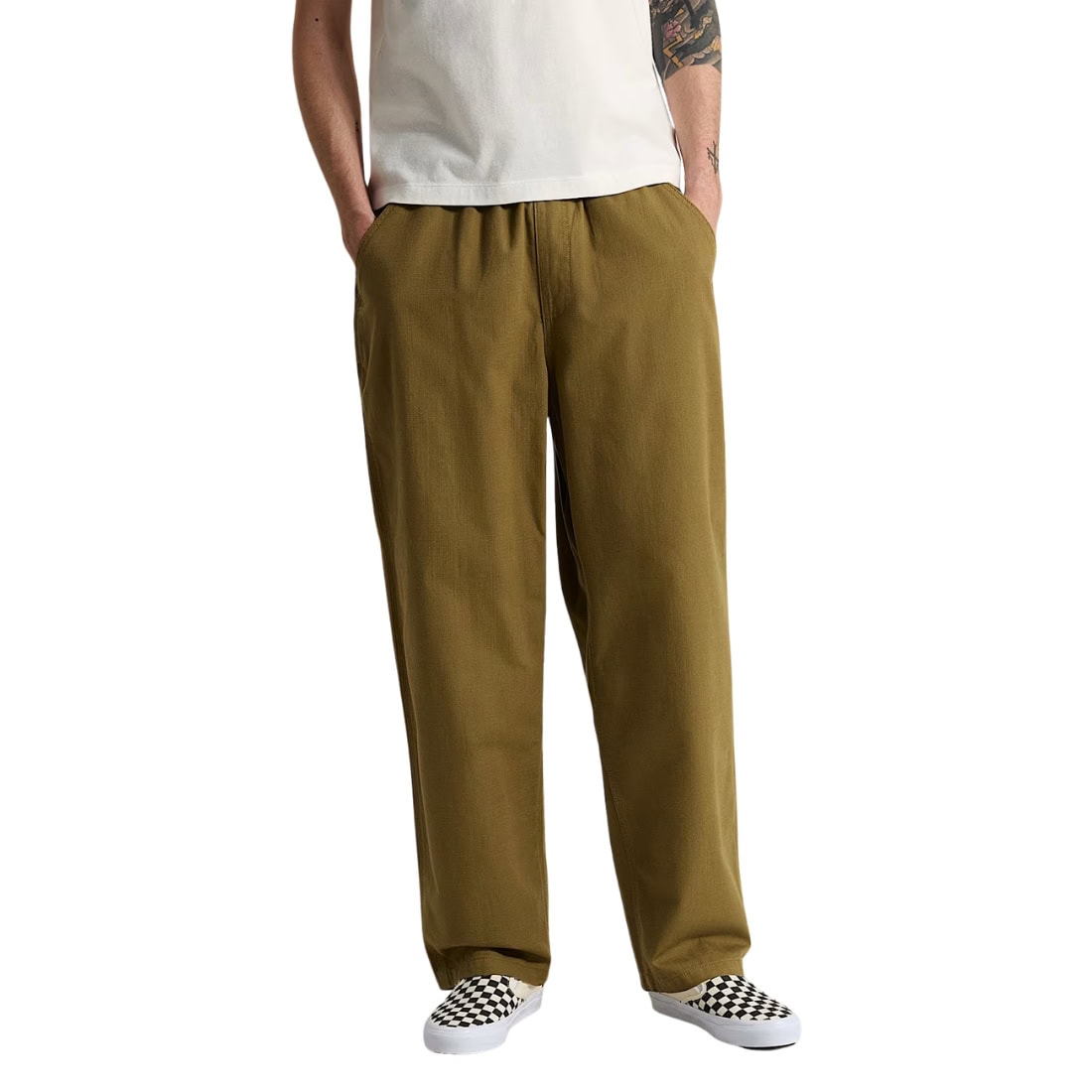 Vans Addison Barrel Pant - Olive Brown - Mens Chino Pants/Trousers by Vans