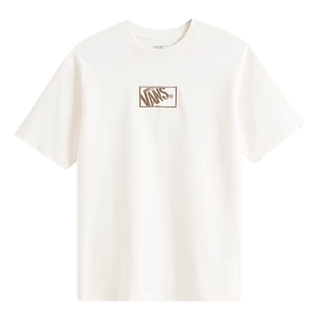Vans Blocked Box Loose Fit T-Shirt - Egret - Mens Graphic T-Shirt by Vans