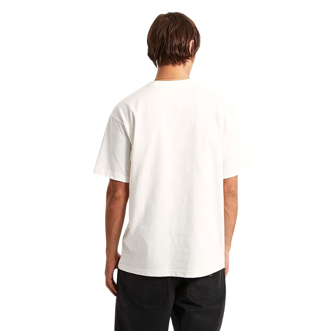 Vans Blocked Box Loose Fit T-Shirt - Egret - Mens Graphic T-Shirt by Vans