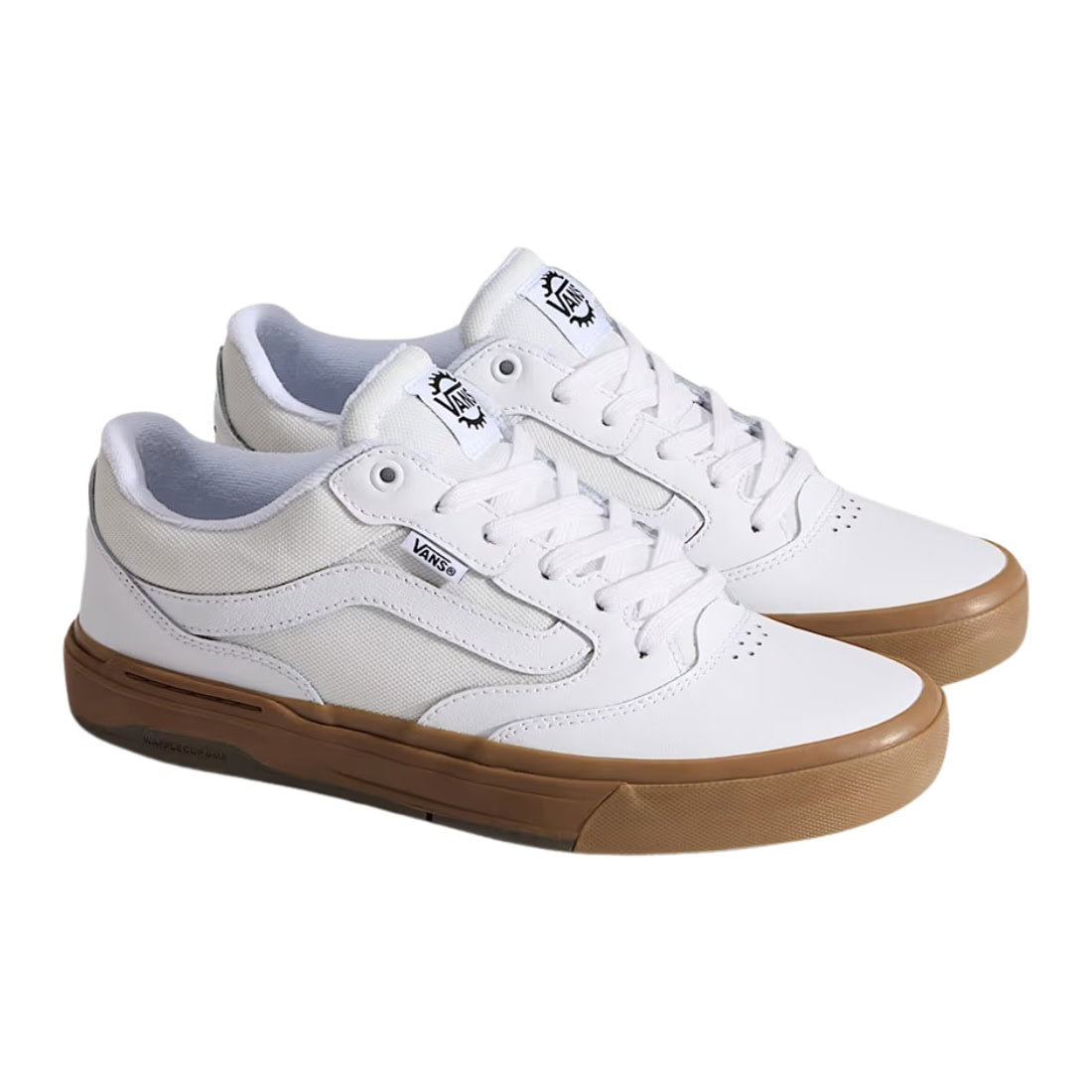 Vans BMX Proof Wafflecup Shoes - White/Gum - Mens Skate Shoes by Vans